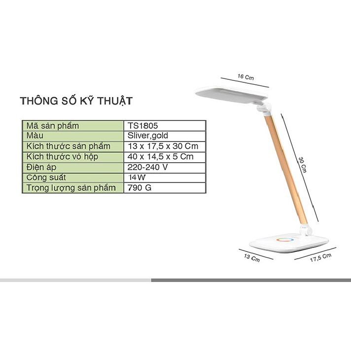 Đèn học chống cận đa năng Tiross TS1805