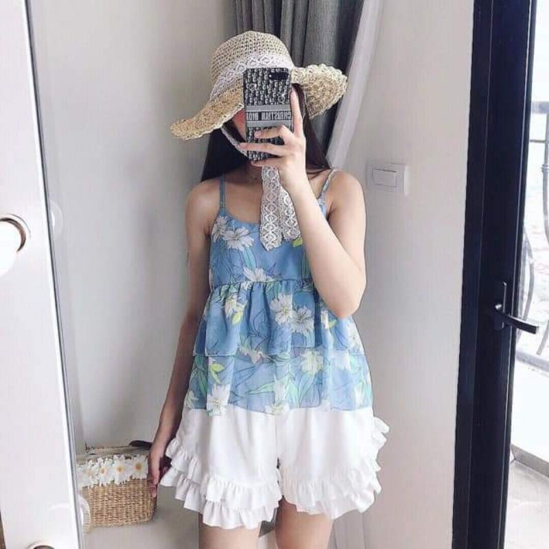 áo 2 dây von lụa 2 lớp chất mềm mỏng cực mát