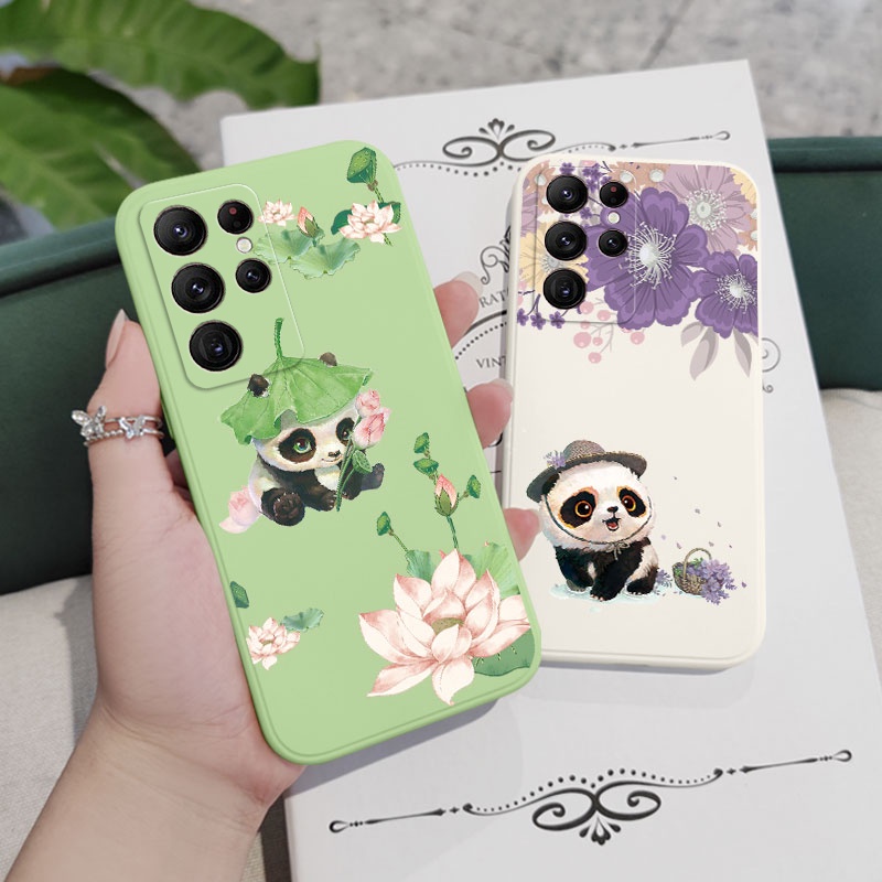 Ốp Điện Thoại In Hình Gấu Trúc Sáng Tạo Cho samsung galaxy s23 s22 fe ultra plus s23 s22