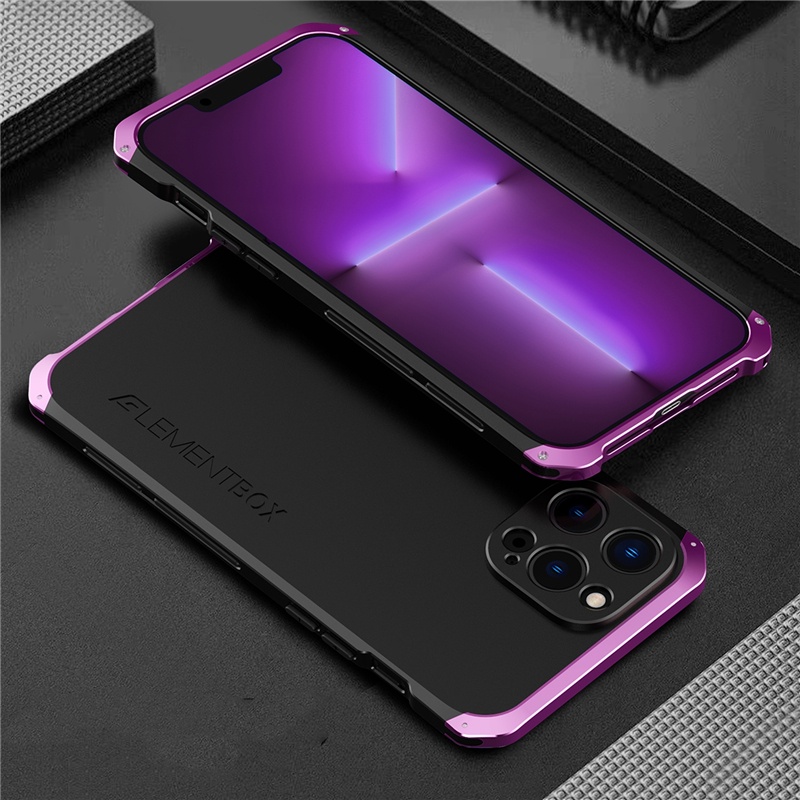 Ốp Điện Thoại PC Cứng Viền Kim Loại 2 Trong 1 Cho Iphone 6 6s 7 8 Plus Se 2020