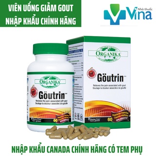 Viên Uống Hỗ Trợ Giảm Gut Gout - ORGANIKA GOUTRIN - Nhập khẩu Canada- Hộp 60 viên