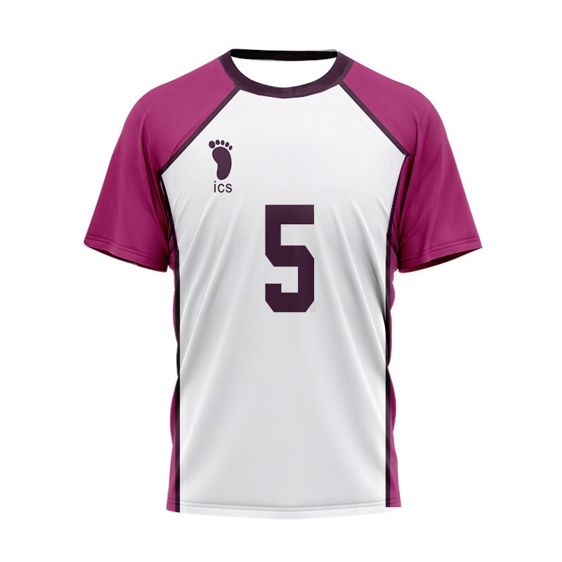 Haikyuu!! Áo Thun Thể Thao Tay Ngắn Hóa Trang Nhân Vật Shiratorizawa Wakatoshi Satori