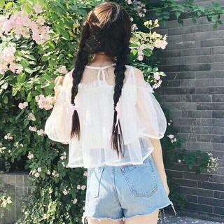 Áo trễ vai lưới công chúa