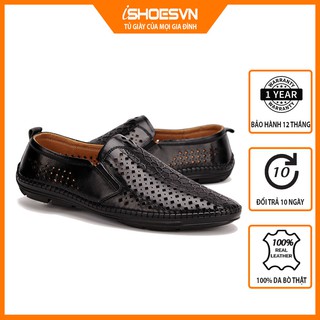 Giày lười nam đục lỗ thoáng khí ISHOESVN IS490