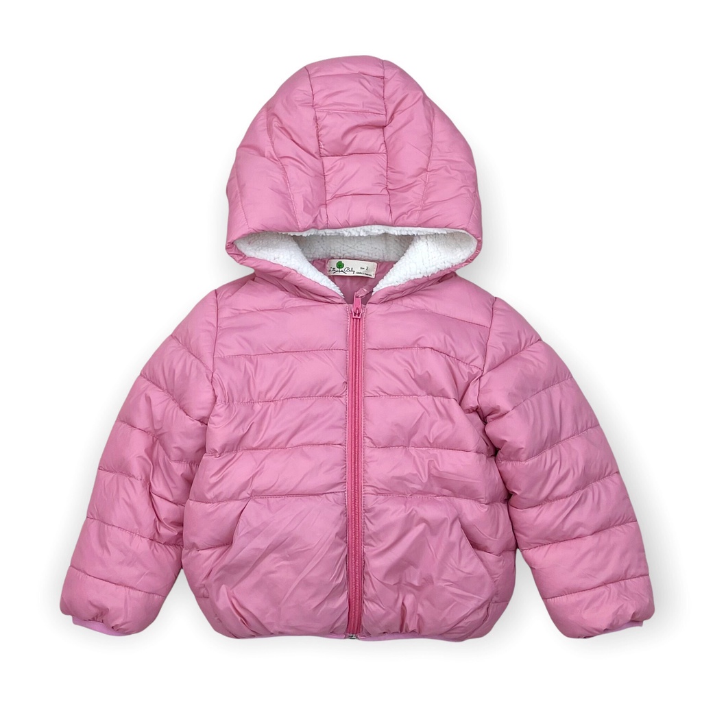 Áo phao siêu nhẹ mũ lông cho bạn sơ sinh 9m-36m