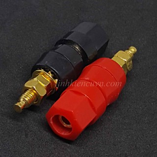 Cọc loa jack bắp chuối (đỏ + đen)