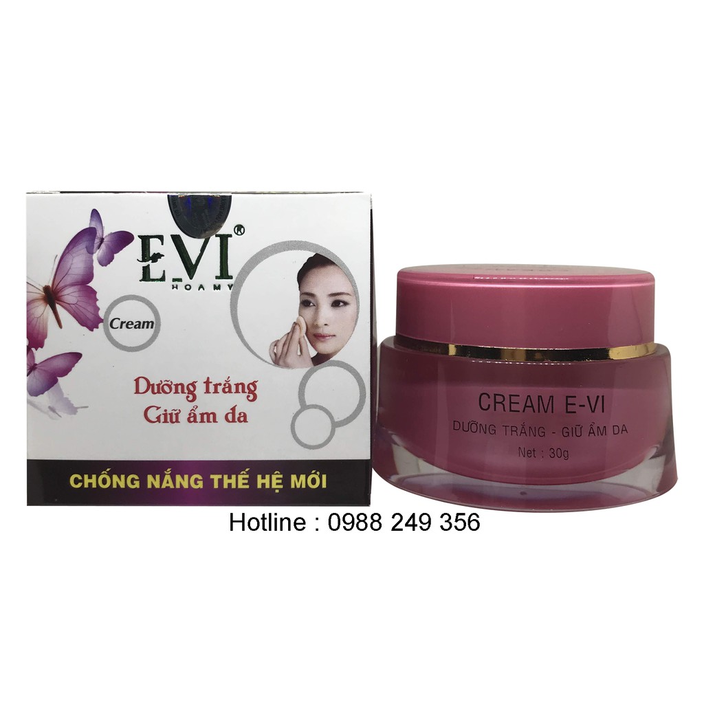 KEM DƯỠNG TRẮNG GIỮ ẨM DA EVI 30G