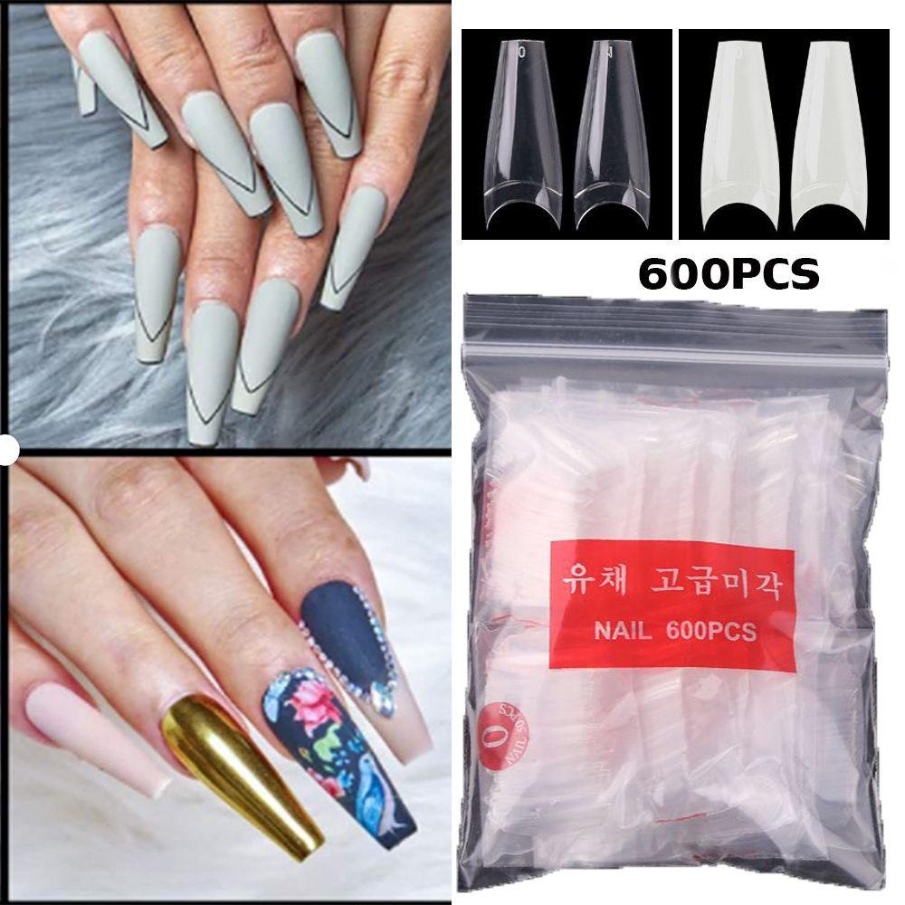 XIANTIN Bộ 600 Móng Tay Giả 10 Kích Cỡ