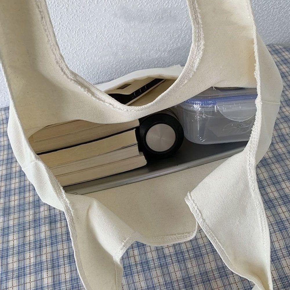 Túi Đeo Vai Bằng Vải Canvas Thiết Kế Đơn Giản Dành Cho Học Sinh