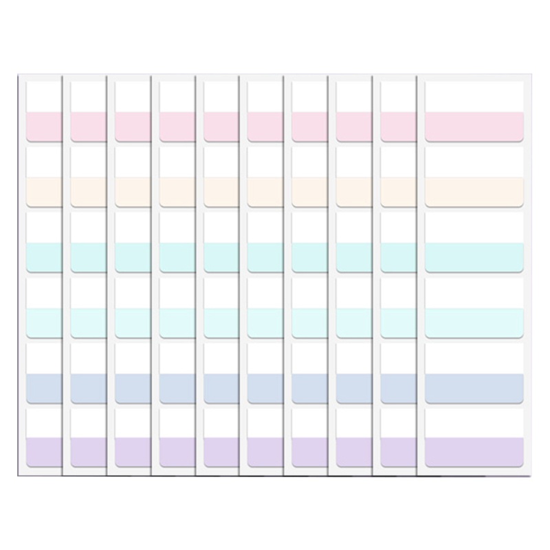 Set nhãn dán đánh dấu trang sách màu sắc morandi tự dính dễ phân hủy