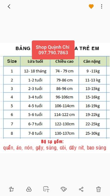 Bộ quần áo công an hình sự cho bé gái - đầy đủ phụ kiện cho be