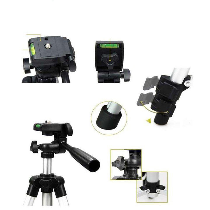 Chân máy ảnh cao cấp, Tripod điện thoại giá rẻ tặng kèm kẹp điện thoại, chân bạc tuộc và remote tiện lợi