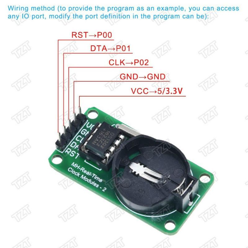 Mô-đun đồng hồ thời gian thực RTC DS1302 cho Arduino