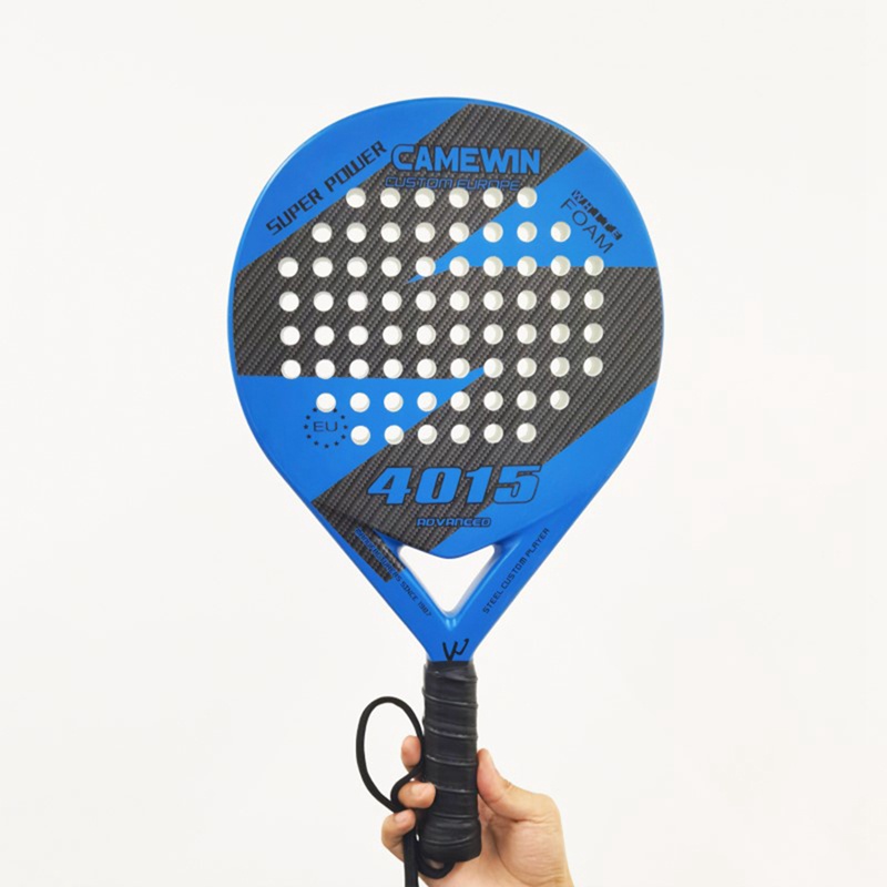 Vợt Đánh Tennis Camewin Padel Bằng Sợi Carbon Và EVA Bề Mặt Mịn Siêu Bền Màu Trắng