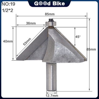 [Mũi định tuyến Chamfer cho chốt tròn mộc 1 / 2 "