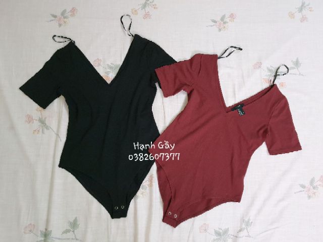 Bodysuit cộc tay cổ V F21 (Ảnh thật tự chụp) | BigBuy360 - bigbuy360.vn
