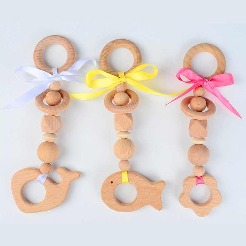 Đồ Chơi Treo Giường Ngủ Em Bé Bằng Gỗ Có Chuông Xinh Xắn