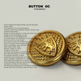 10 cái / lô 15/20 / 25mm Châu Âu Cổ điển Nút vàng cho Áo khoác Nút kim loại chất lượng cao Áo khoác nữ Mùa đông Nút trang trí