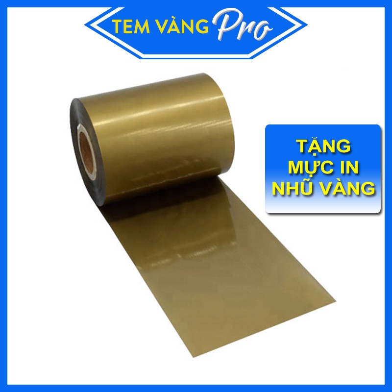 Tem Vàng Nữ Trang, Tem Trang Sức, Tem Nữ Trang Cho Tiệm Vàng  - 5,000 Tem Loại 10mm Mực Nhũ Vàng