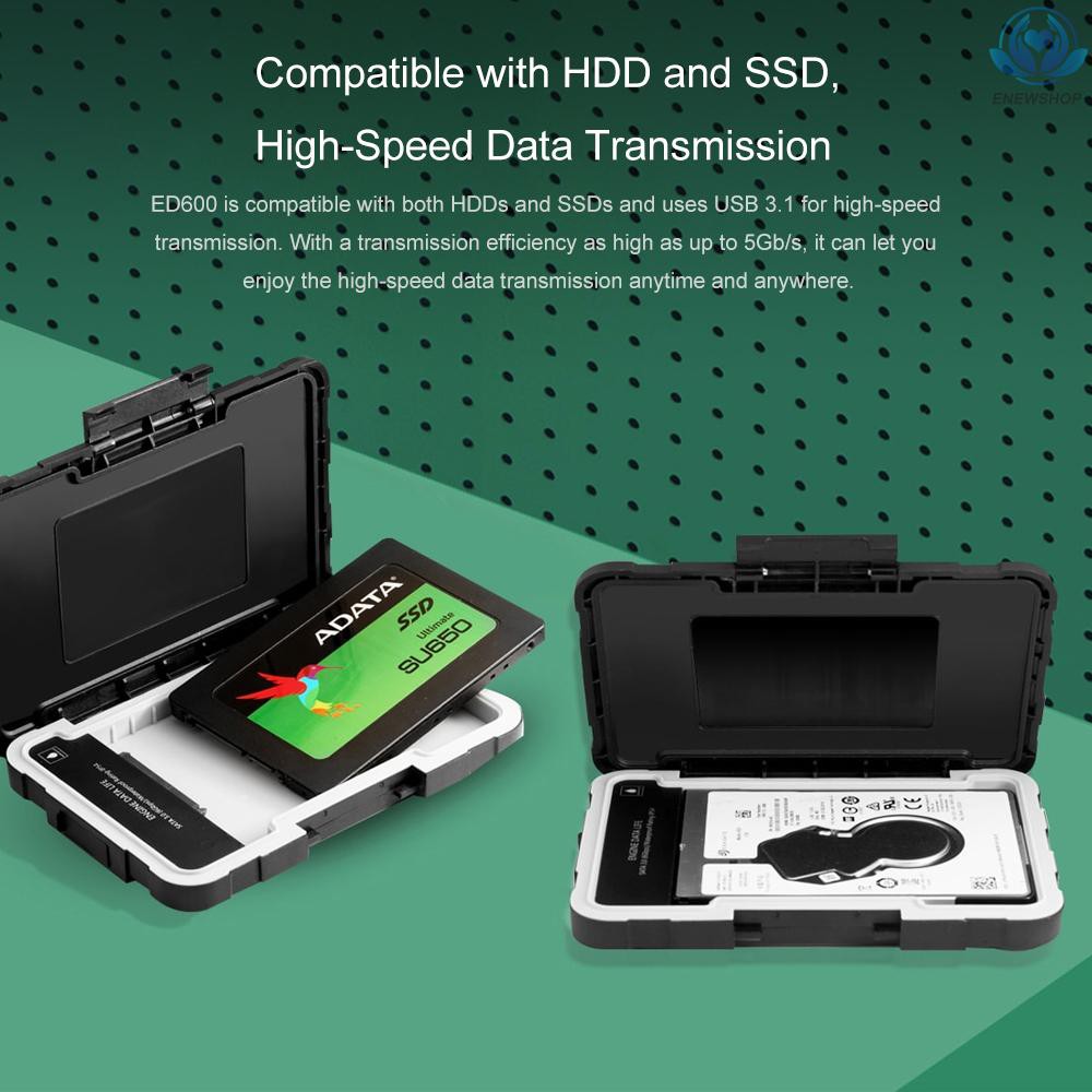 ADATA Hộp Đựng Ổ Cứng Ssd Aata Ed600 Chống Nước Ip54 Kèm Phụ Kiện Cho Máy Tính, Ps4 Xbox One | BigBuy360 - bigbuy360.vn