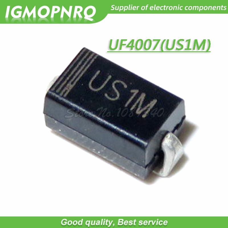 Bộ 100 Linh Kiện Điện Tử M1 1N4001 M4 1N4004 M5 1N4005 M7 1N4007 RS1M FR107 RS2M FR207 US1M HER107 US1M U4007 SF14 Es1Df18 ES1J ES1J