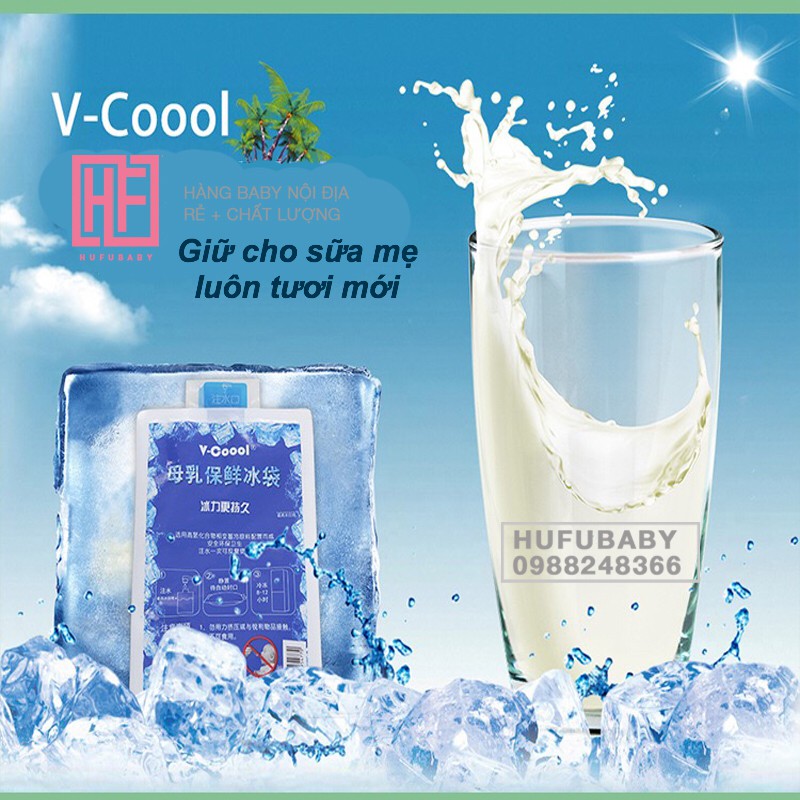 TÚI GEL ĐÁ KHÔ V-COOOL GIỮ LẠNH BẢO QUẢN SỮA