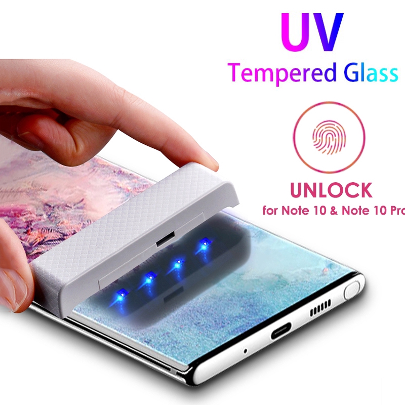 Samsung Galaxy Note 10 Plus 9H 10D Tempered Glass Fingerprint unlock UV Glass Screen Protector