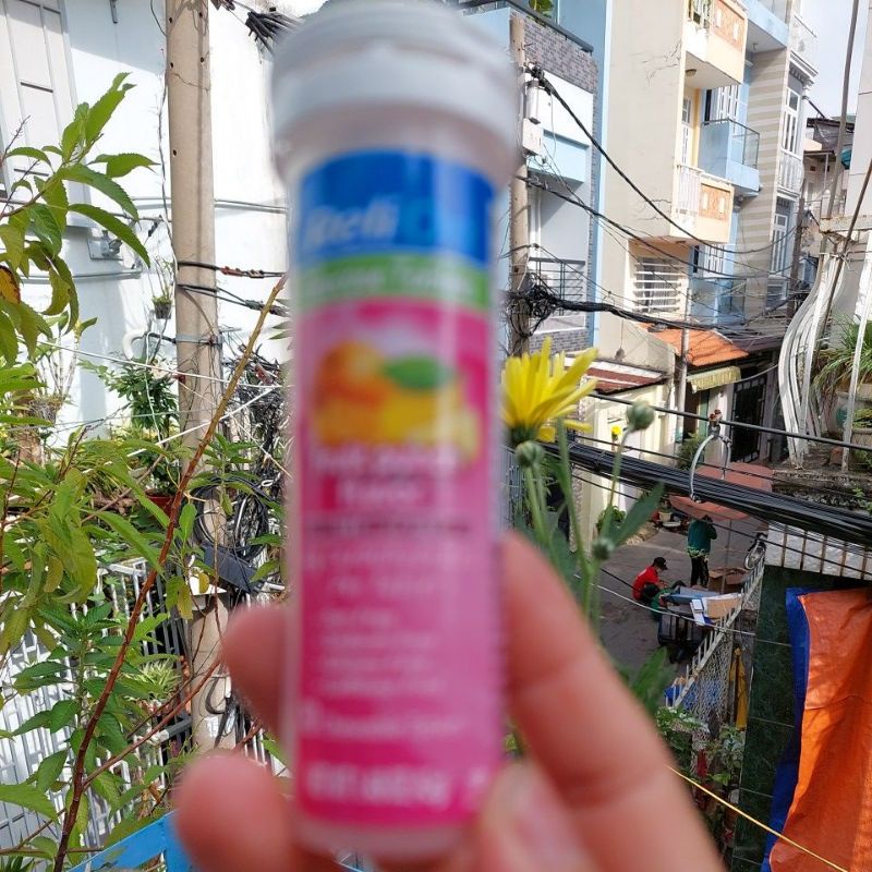 Viển ngậm  RELION GLUCOSE  TABLETS  FRUIT PUNCH của MỸ ống 10 viện