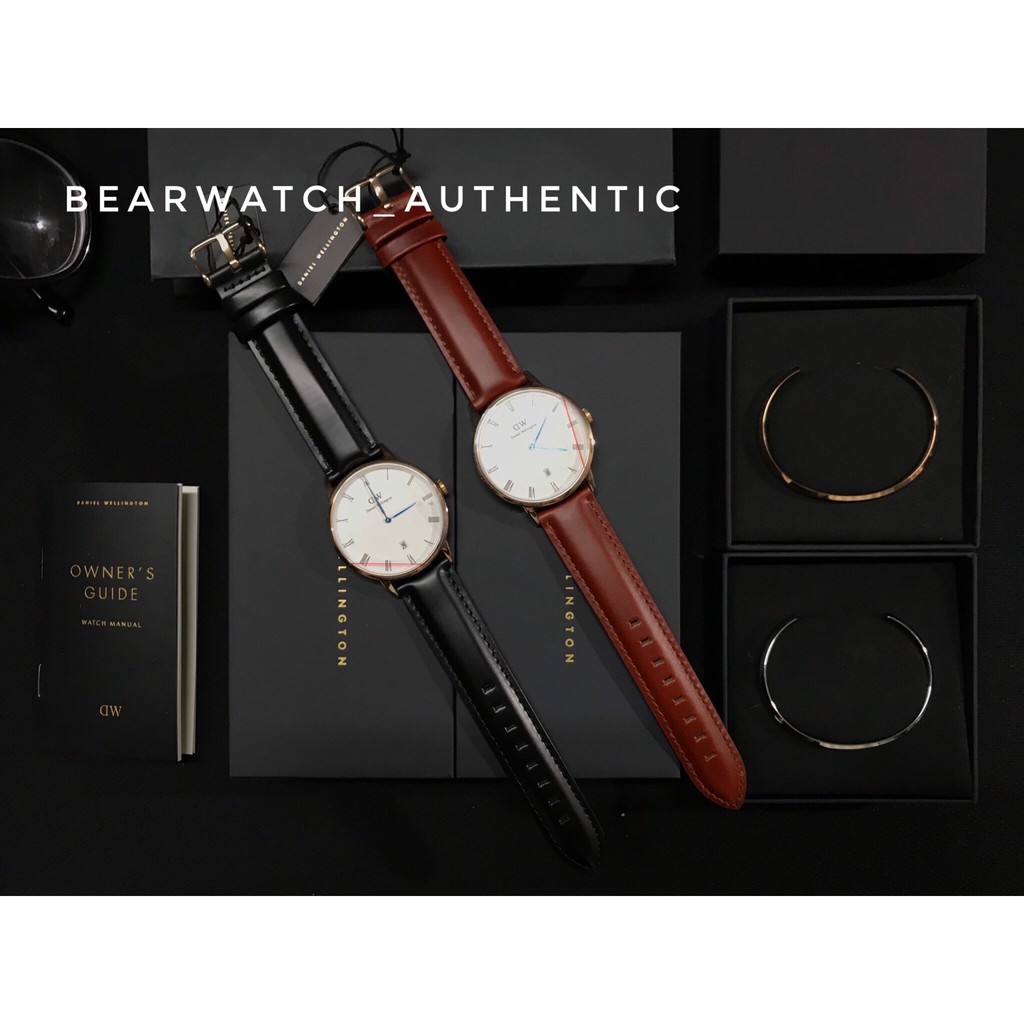 Đồng Hồ Đôi DW Nam Nữ Daniel Wellington dây da Authentic Fullbox Túi Xách,Hộp,Sách Hướng Dẫn,thẻ,tag check code