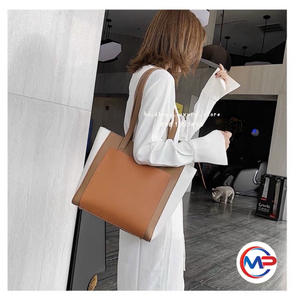 SALE túi tote nữ da mềm phối màu cực đẹp SHOP LUXURY