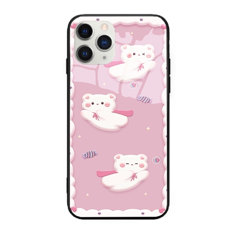 Ốp lưng kính Gấu kẹo tập bay ốp lưng iphone đủ mã từ 6s 6plus 7 plus 8 x xsmax 11 12 13 pro promax