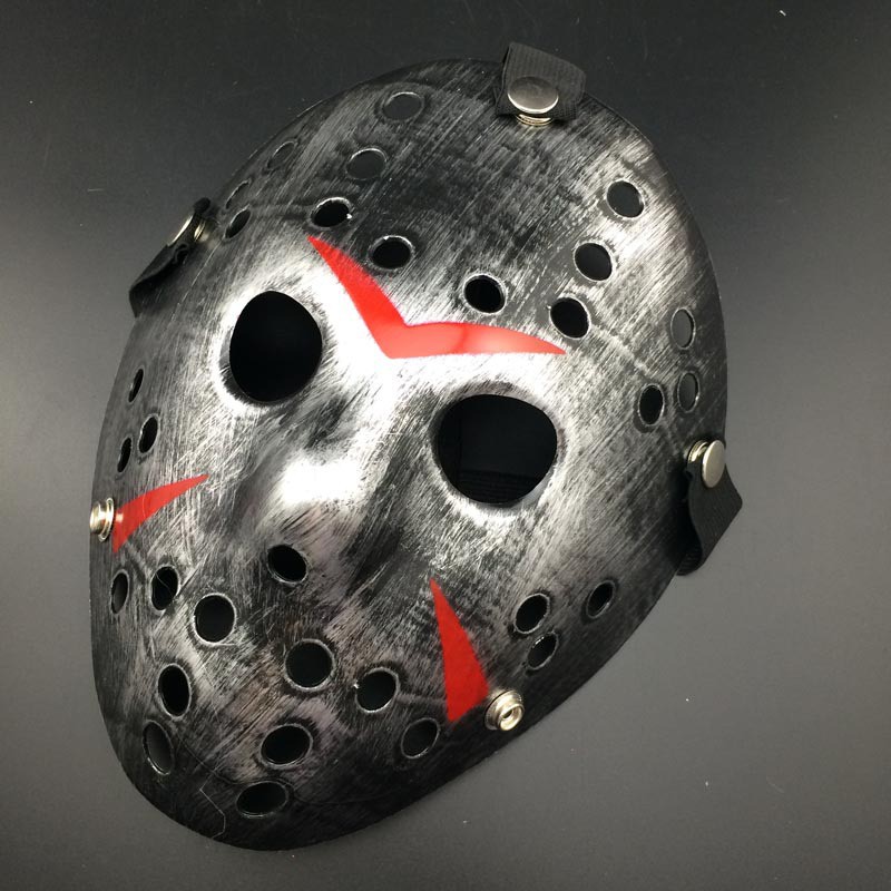 Mặt nạ Jason hóa trang Halloween leegoal Màu Trắng Lỗ tròn phukienshop