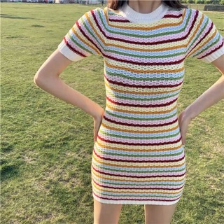 Đầm body sọc dày dặn siêu tôn dáng ( có sẵn )