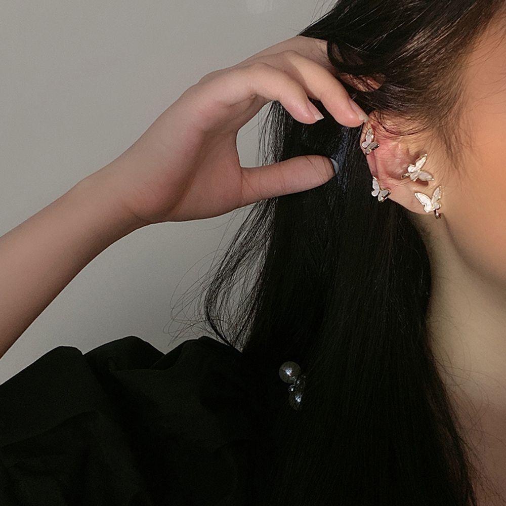 Bông Tai Hình Bướm / Vỏ Sò Lấp Lánh Thời Trang Cho Nữ