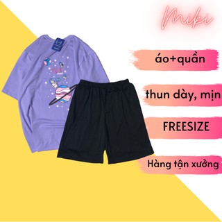 Đồ Bộ Hoạt Hình Unisex UNICORN GALAXY - Miki VN, Chất Liệu Thun Cotton Co Dãn 4 Chiều Thoáng Mát, Dày Dặn, Freesize