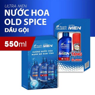 Dầu gội trị gàu head&shoulder ultra men old spice 550ml + lăn khử mùi