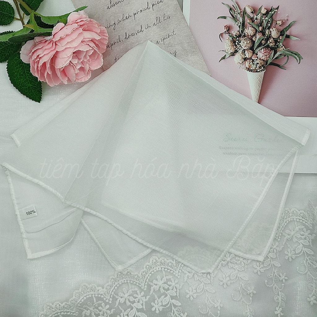 Khăn Tay Tơ Tằm 33x33