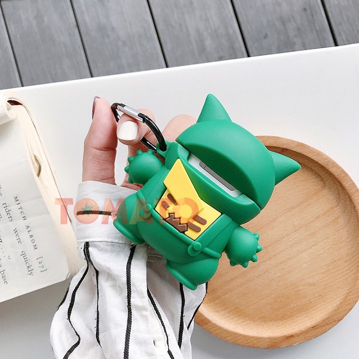 Case Airpods Snorlax Pikachu , Vỏ bao Airpods 1 2 silicon đựng tai nghe bluetooth , tai nghe không dây - Phụ Kiện Tomato