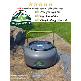 Ấm nước dã ngoại hợp kim nhôm siêu nhẹ và bền bỉ DS-12. Chuyên dụng cho cắm trai, phượt bụi (1.2 lít) - phuotxcamping