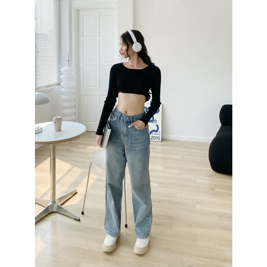 Quần Jean túi tua rua Evis