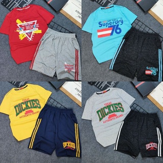 (40-57kg) Bộ thun cotton 4c size Đại Cồ cho bé trai - Đồ bộ trẻ em