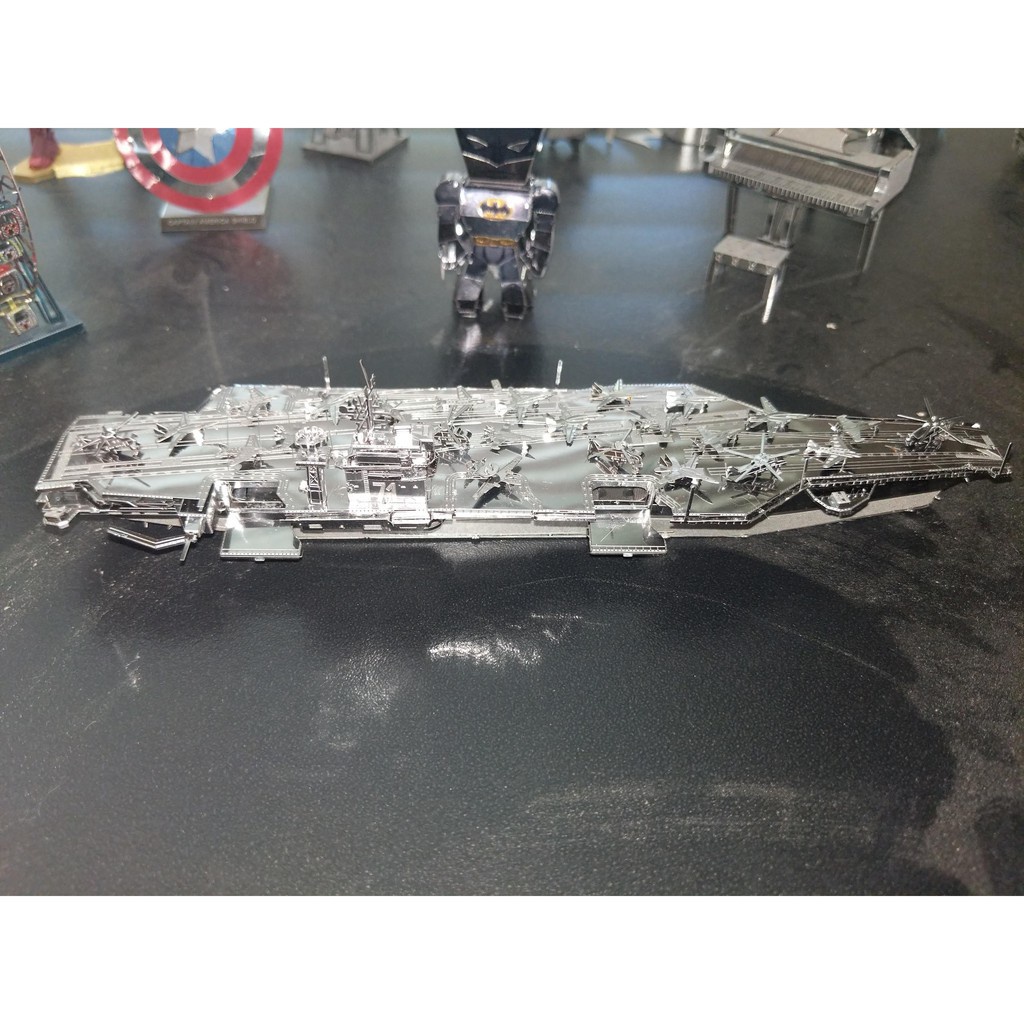 Tự Ráp Mô Hình Kim Loại 3D Tàu Sân Bay Đế Quốc Mỹ Thế Chiến 2 Theodore Roosevelt CVN-71