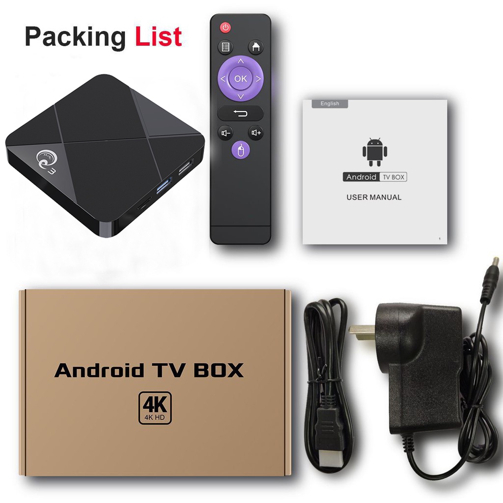 Adroid TV Box Mini A95X Q3 Ram 2G + 16G Android Độ Phân Giải HD 4K Kết Nối Trực Tiếp Wifi