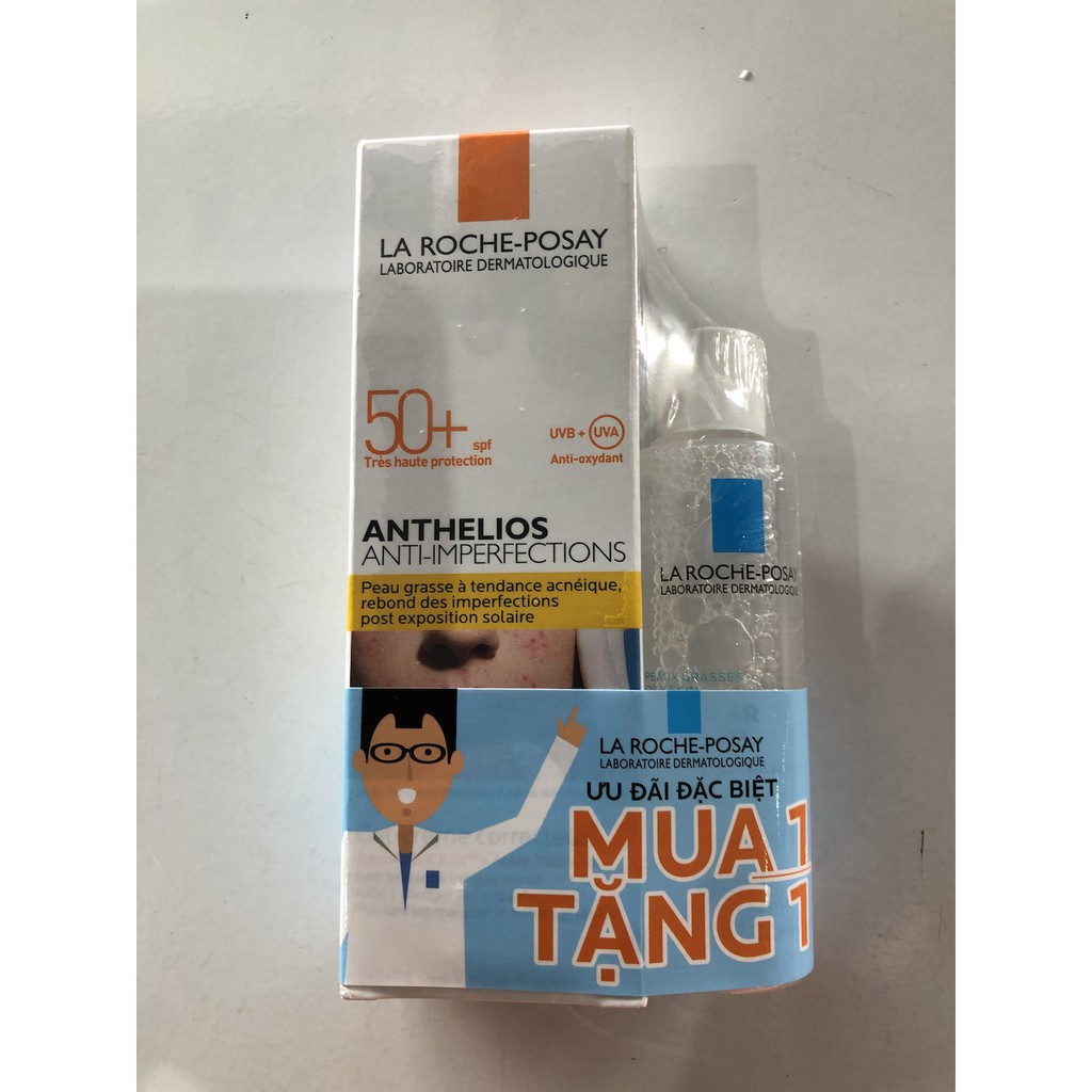 Kem chống nắng cho da bóng dầu dễ nổi mụn La Roche-Posay Anthelios Anti-Imperfections SPF 50+ (50ml) | BigBuy360 - bigbuy360.vn