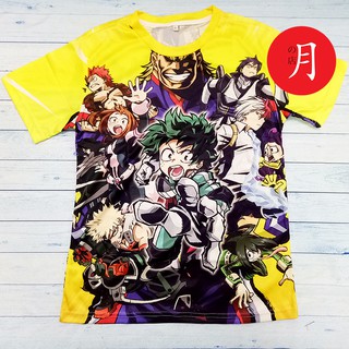 Áo thun ngắn tay Anime Boku no hero academia Học viện siêu anh hùng