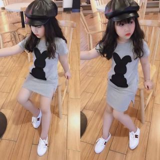 Váy thỏ đen kim sa bé gái