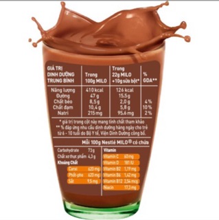 ( HSD: T8/2024) Sữa bột Neste Milo nguyên chất hũ 400g