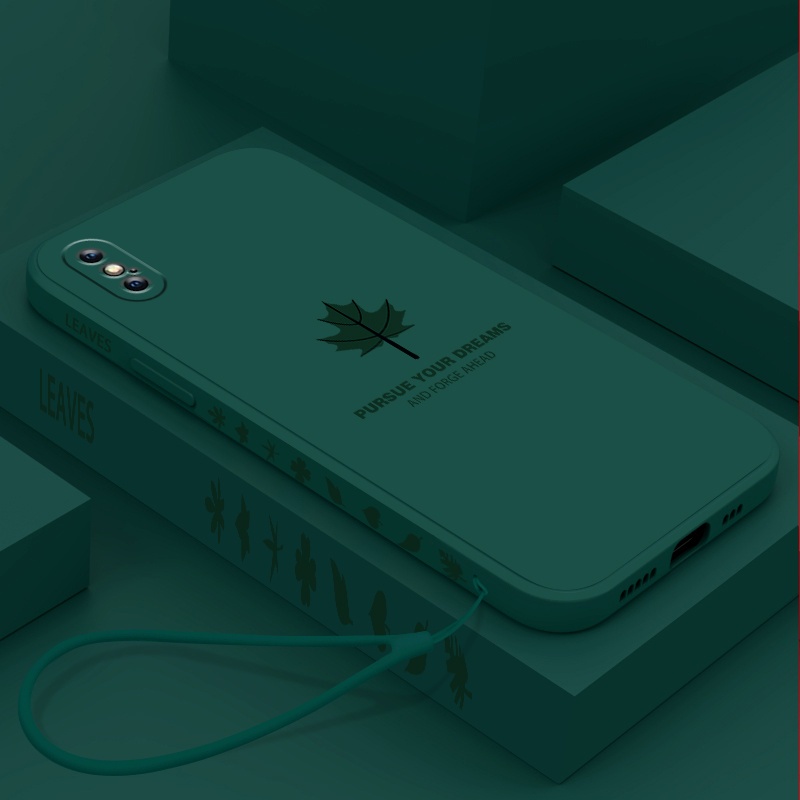 Ốp Điện Thoại Silicon Dẻo In Hình Lá Phong Phong Cách Châu Âu Cho Iphone 6 6s 7 8 Plus Se2020 X Xs Max Xr