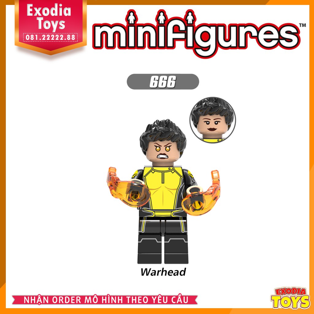 Xếp hình minifigure siêu anh hùng Marvel : Spider-Man, Deadpool, Venom - Đồ Chơi Lắp Ghép Sáng Tạo - X0166