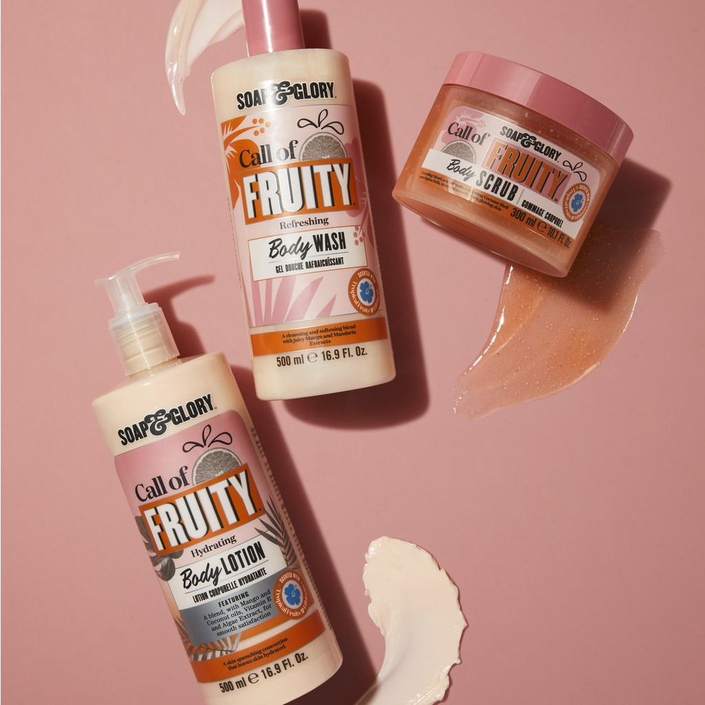 [mẫu mới] Sữa dưỡng thể Soap and Glory Call of Fruity The Way She Smoothes Softening Body Lotion 500ml